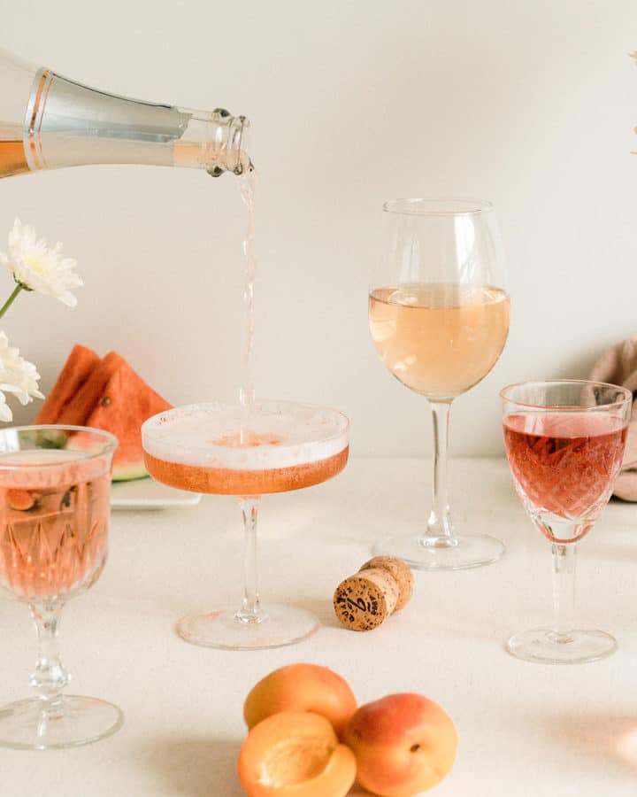 A selection of Rosé wines.